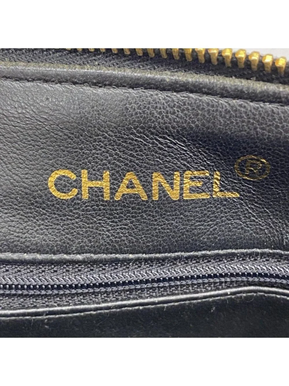 Chanel Shoulder Bag Quilted Lambskin Black Gold
